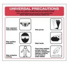Universal Precaution Adhesive Label