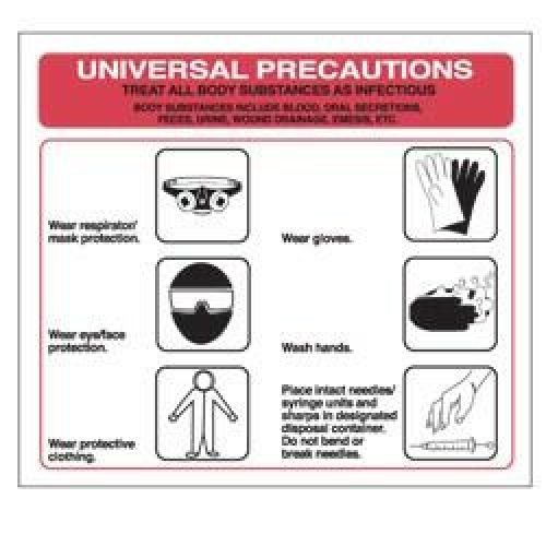 Universal Precaution Adhesive Label -  - 508969