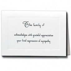 Raised Print Acknowledgment Cards