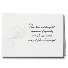 Rose Acknowledgment Embossed w/Standard Print