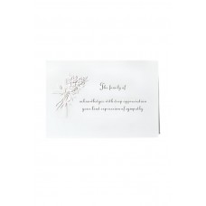 Floral Cross Acknowledgment Embossed w/Standard Print
