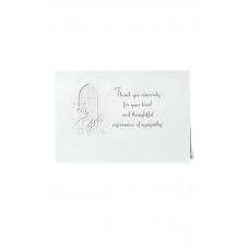 Floral Window Acknowledgment Embossed w/Standard Print