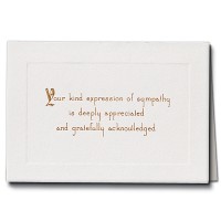 Raised Gold Paneled Acknowledgment Card