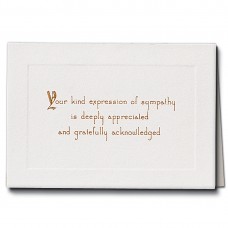 Raised Gold Paneled Acknowledgment Card