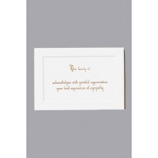 Raised Gold Paneled Acknowledgment