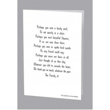 Acknowledgement Card - Lovely Card Poem