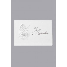 Church Window & Lilies Acknowledgment Embossed w/ Standard Print