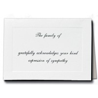 Raised Print Acknowledgment Cards