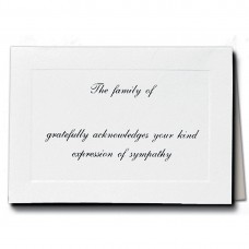 Raised Print Acknowledgment Cards