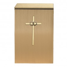 Solitary: Weddings Rings & Cross Cremation  Urn