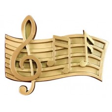 Musical Notes Applique for Urn