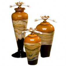 Tangerine: Footed Cremation  Urn
