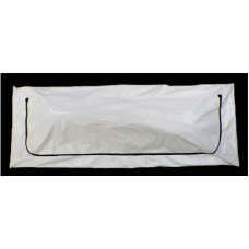 94" x 38" Chlorine-Free Body Bag White 12mil