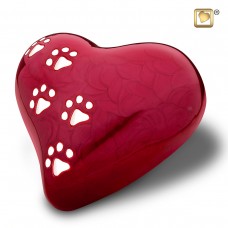 LovePaw Red Heart 67 cu. in. Cremation Urn