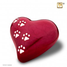 LovePaw Red Heart 28 cu. in. Cremation Urn