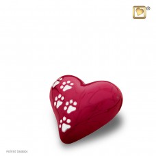 Love Paw Pearlescent Red Keepsake 3 cu. in. Cremation Urn