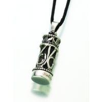 Antiqued Cylinder Pendant/Necklace Engravable Cremation Urn Jewelry
