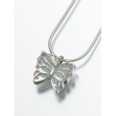 Butterfly Pendant/Necklace w/Wings Engravable Cremation Urn Jewelry
