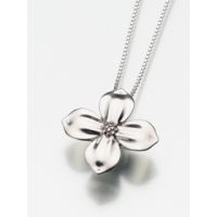 Dogwood Blossom Pendant/Necklace Engravable Cremation Urn Jewelry