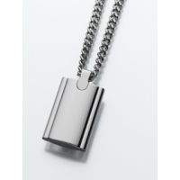 Flask Mens Pendant/Necklace Engravable Cremation Urn Jewelry