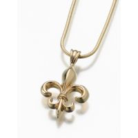 Fleur De Lis Pendant/Necklace Holds Ashes Cremation Urn Jewelry
