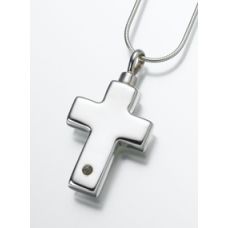 Micro Picture Cross Pendant/Necklace Engravable Cremation Urn Jewelry