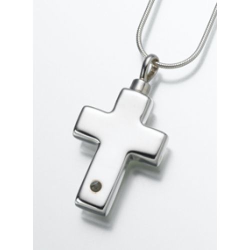 Micro Picture Cross Pendant/Necklace Engravable Cremation Urn Jewelry -  - 151SS