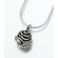 Silver Rose Pendant/Necklace - Cremation Urn Jewelry