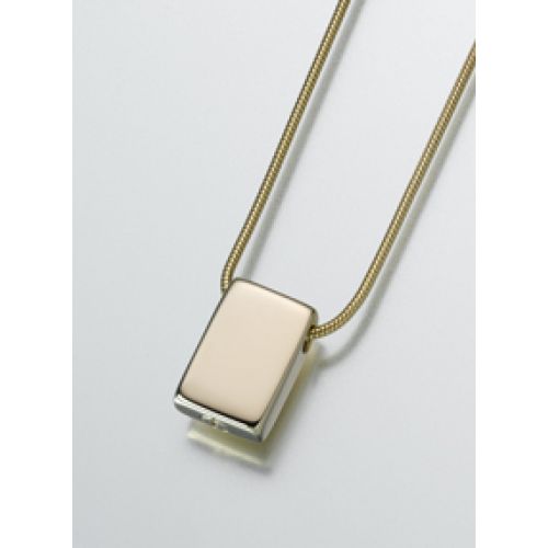 Slide Rectangle Pendant/Necklace Engravable Cremation Urn Jewelry -  - 135GV