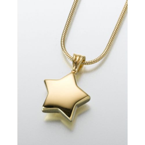 Star Pendant/Necklace Engravable Ashes Cremation Urn Jewelry -  - 133GV