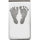 2 Baby Feet Footprints Money Clip -  - FP-MC-2footprints