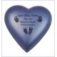 Small Keepsake Brass Heart with Custom Text and Image (53  cubic Inches) Pet Or Baby Size