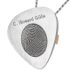 Cremation Jewelry: Two-tone Guitar Pick Pendant - - 3527 Cremation Jewelry: Two-tone Guitar Pick Pendant - - 3527