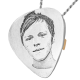 Cremation Jewelry: Two-tone Guitar Pick Pendant - - 3527 Cremation Jewelry: Two-tone Guitar Pick Pendant - - 3527