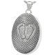 3D Babyfeet inside Heart + Mother s Fingerprint -  - 3D BFHFP-501/3507