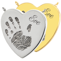 B&B Baby Handprint Heart Jewelry