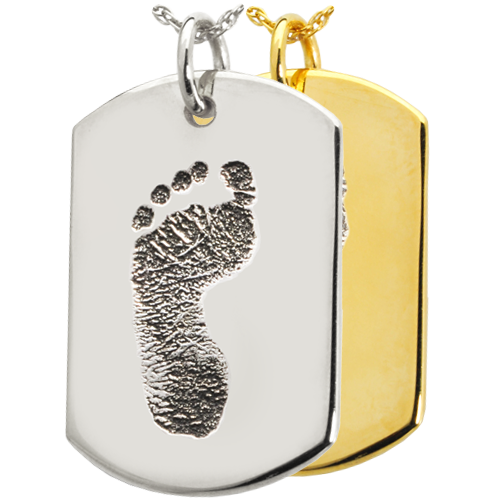 B&B Dog Tag Footprint Jewelry -  - foot-507/3172/3506/2291