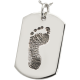 B&B Dog Tag Footprint Jewelry -  - foot-507/3172/3506/2291