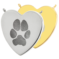 B&B Heart Actual Pawprint Pet Jewelry