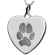 B&B Heart Actual Pawprint Pet Jewelry -  - PP-503/3109