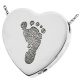 B&B Heart Footprint Jewelry -  - Foot-503/3109