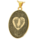 B&B Oval Fingerprint Jewelry with Awareness Ribbon -  - FPAR-501/3507