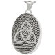 B&B Oval Fingerprint Jewelry with Celtic Trinity Knot -  - FPCTK-501/3507