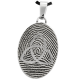 B&B Oval Fingerprint Jewelry with Celtic Trinity Knot -  - FPCTK-501/3507