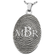 B&B Oval Fingerprint Jewelry with Monogram -  - FPMG-501/3507