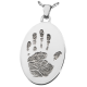 B&B Oval Handprint Jewelry -  - hand-501/3507