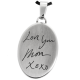 B&B Oval Personalized Jewelry with front Drawing, Handwriting/Logo -  - PER-501/3507