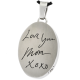 B&B Oval Personalized Jewelry with front Drawing, Handwriting/Logo -  - PER-501/3507