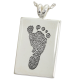 B&B Rectangle 2 Footprints Jewelry -  - foot-508/3108