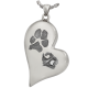 B&B Teardrop Heart Actual Pawprint + Noseprint Jewelry -  - PP+NP-504/3746